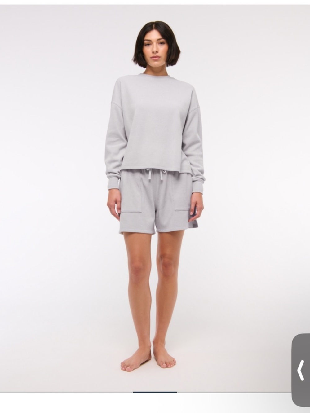 Light Gray waffle knit shirt